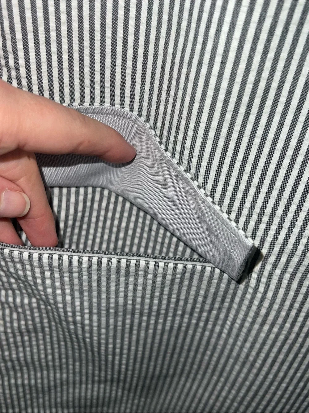 Thom Grey Thom Browne LL 42R Gray White Seersucker 100% Cotton Blazer